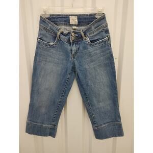 Aeropostale Capri Jeans Two Button Sz 3/4